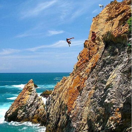 Famous cliff divers @ "La Quebrada"
