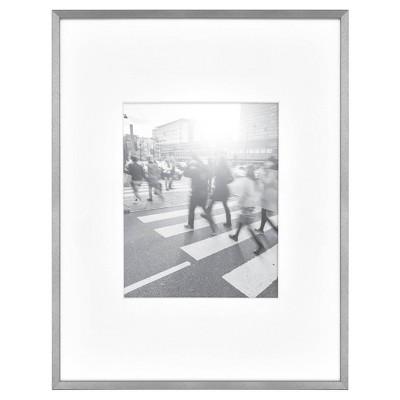14"X18" Matted For 8"X10" Photo Thin Gallery Frame Silver - Project 62™