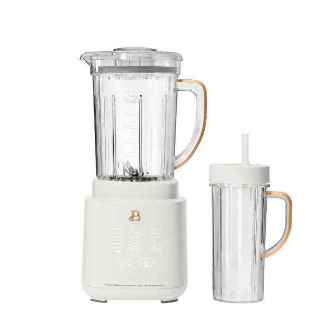 Generic Beautiful PowerExact Blender System Touch Activated 3 speeds & 4 pre-set Settings Performance With On The Go 20 oz Cup (White), 50 ml
