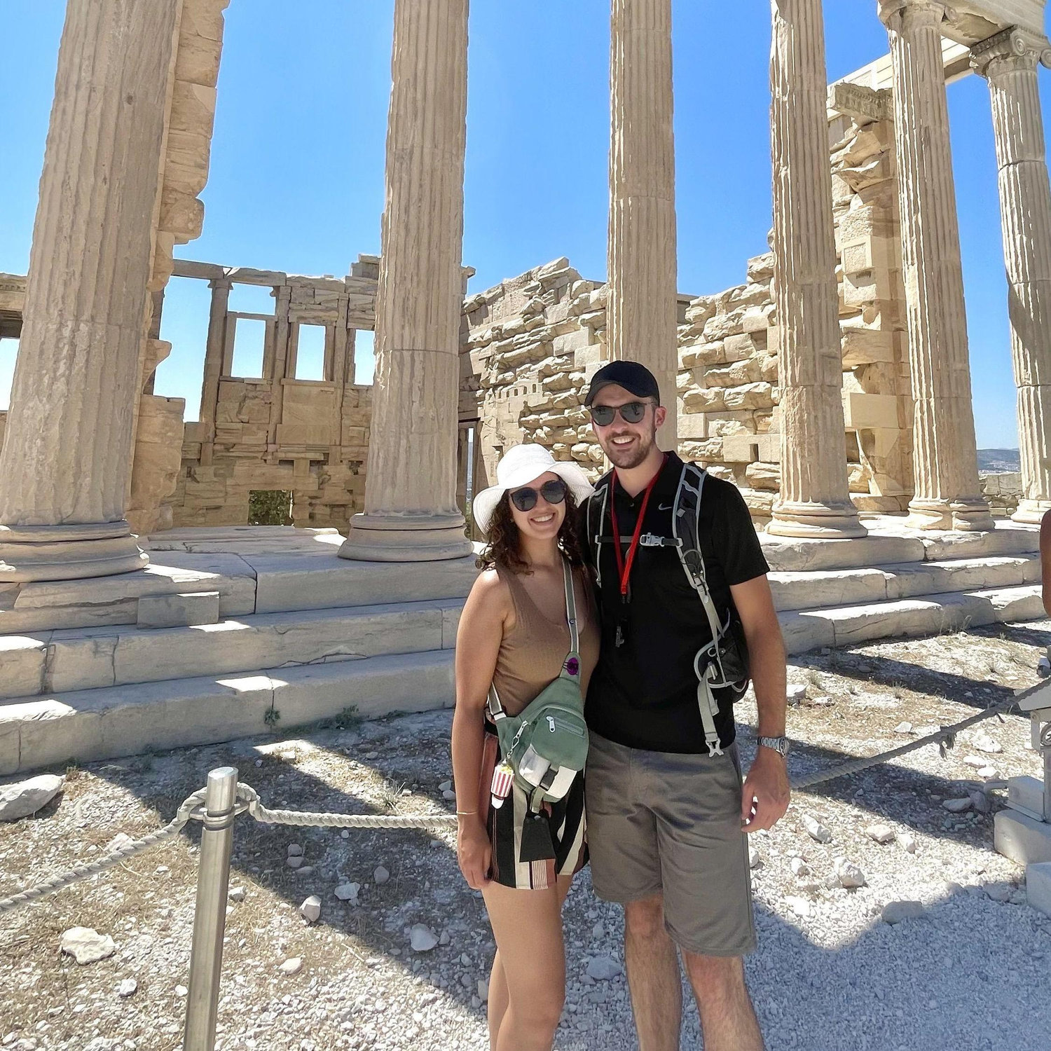Conor and Ale's first cruise together: Athens, Greece.
