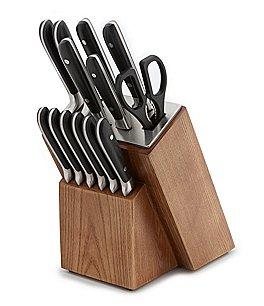Southern Living 14-Piece Riveted Cutlery Set with Ash Wood Block