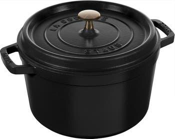 5-Quart Enameled Deep Cast Iron Dutch Oven - WHITE