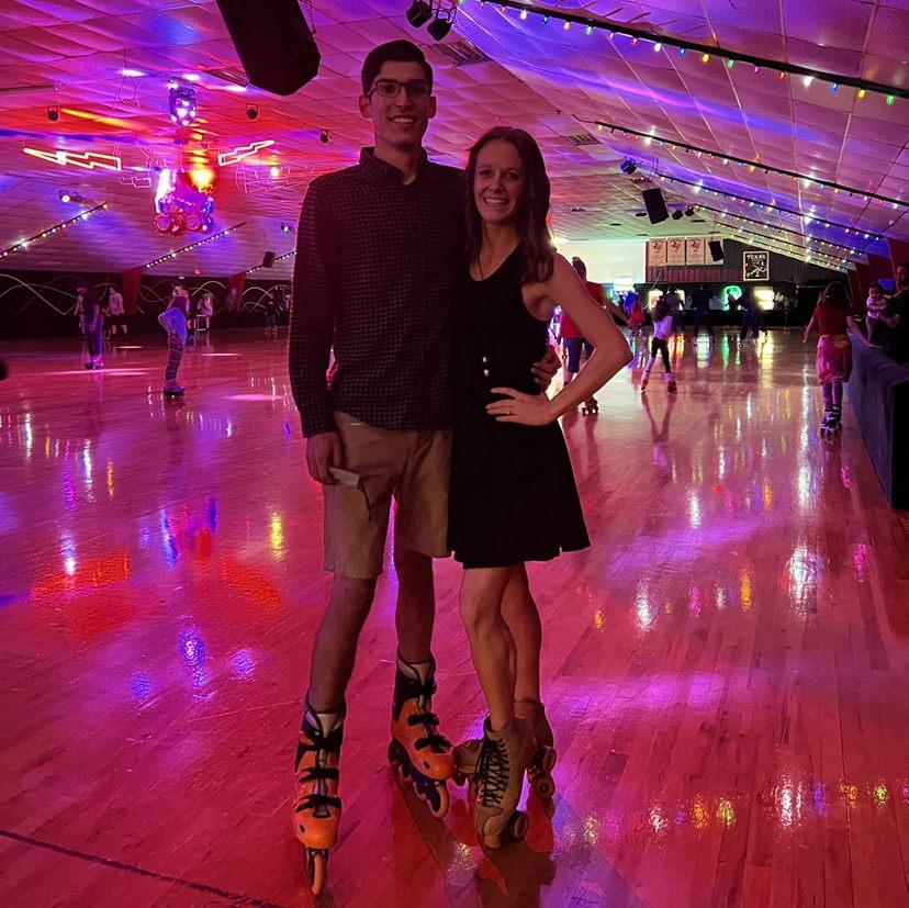 New Years Eve roller-skating with Linda and Vince :)