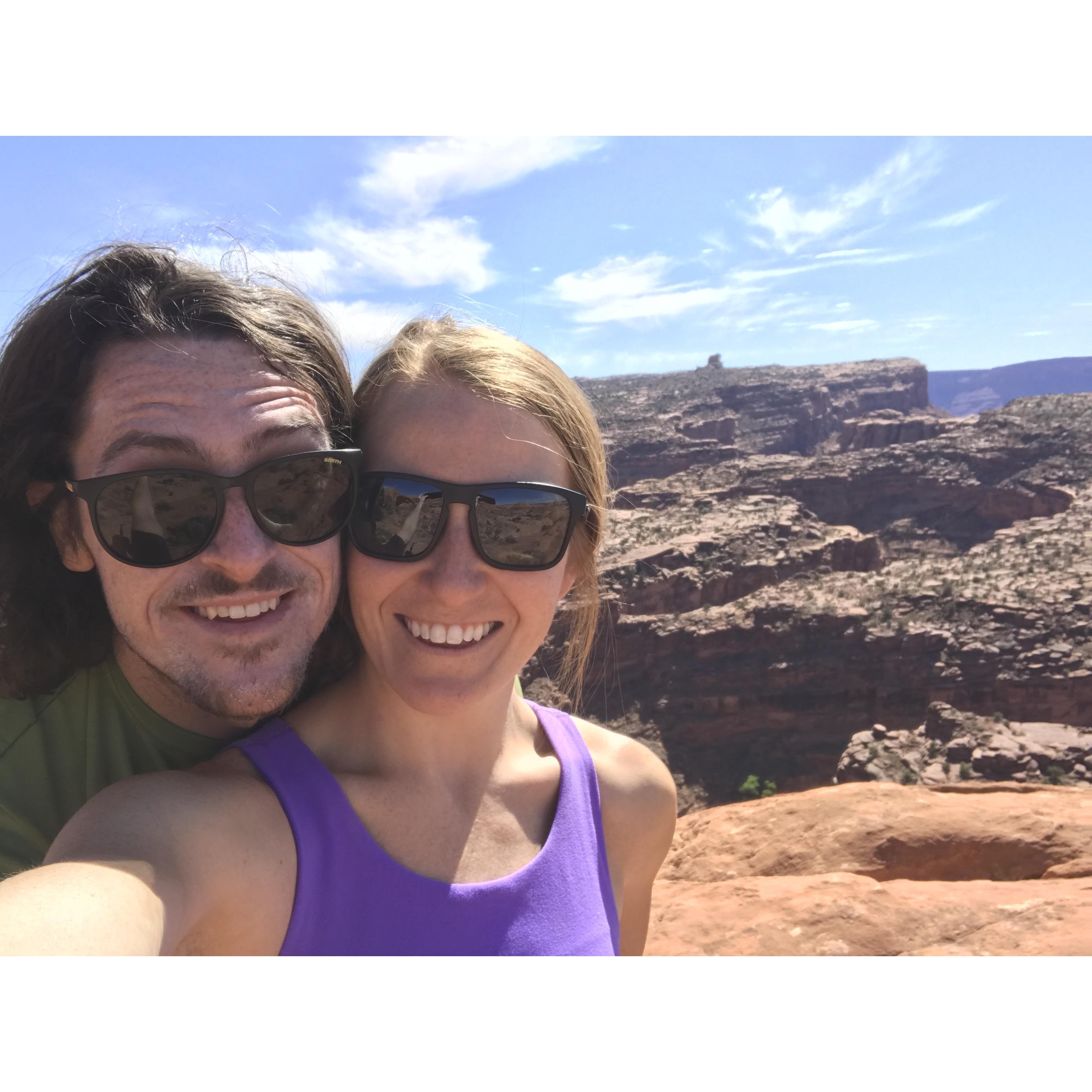 After a hike in Moab, Utah.