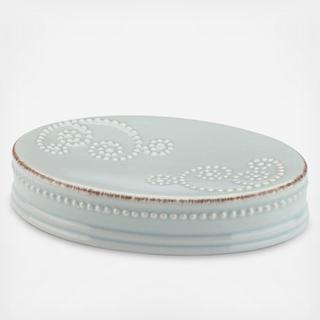 French Perle Ice Blue Soap Dish