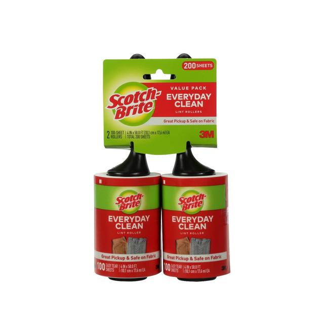 Scotch-Brite Lint Roller - 2pk/200 Sheets