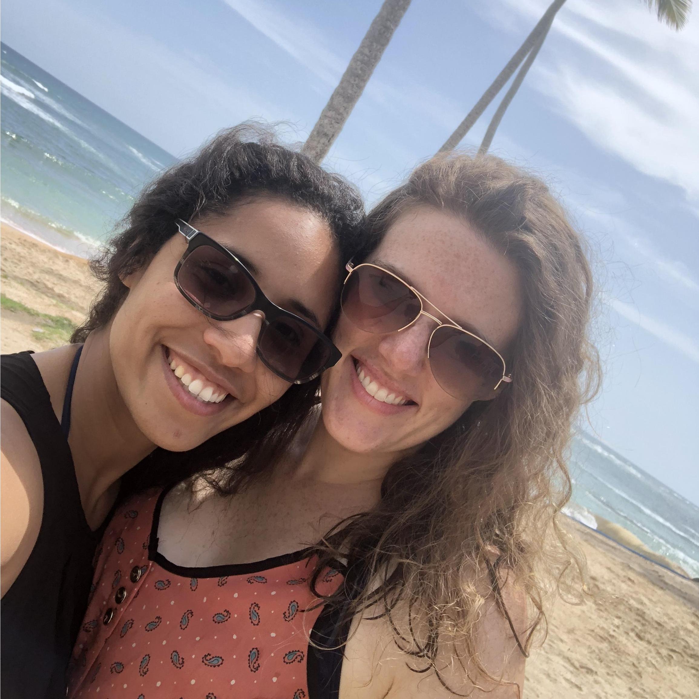 Emily's first introduction to the Dominican Republic. We were there for a wedding, but Anais made sure we got some beach time together.