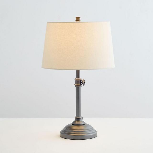 Chelsea Metal 23.5" USB Lamp, Bronze Base with Small Tapered Shade, Sand