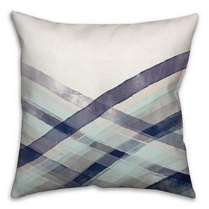 Bigger Wave Wash 16-Inch Square Throw Pillow in Blue
