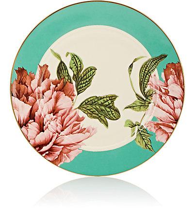 Untitled Homeware Floral Porcelain & Gold Dessert Plate