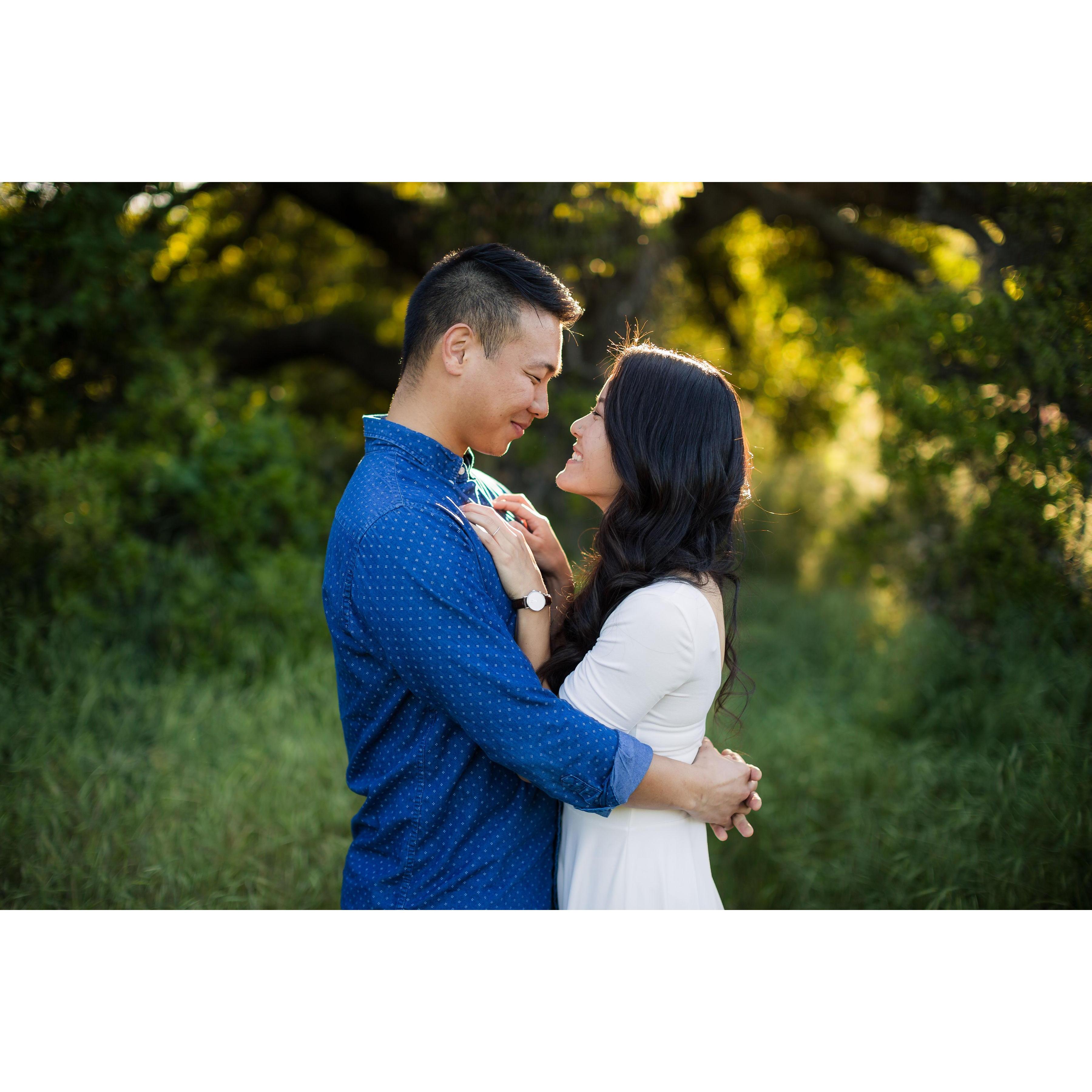 Photographer: "Put your hands on his chest."
Angie: "..Like...this?"