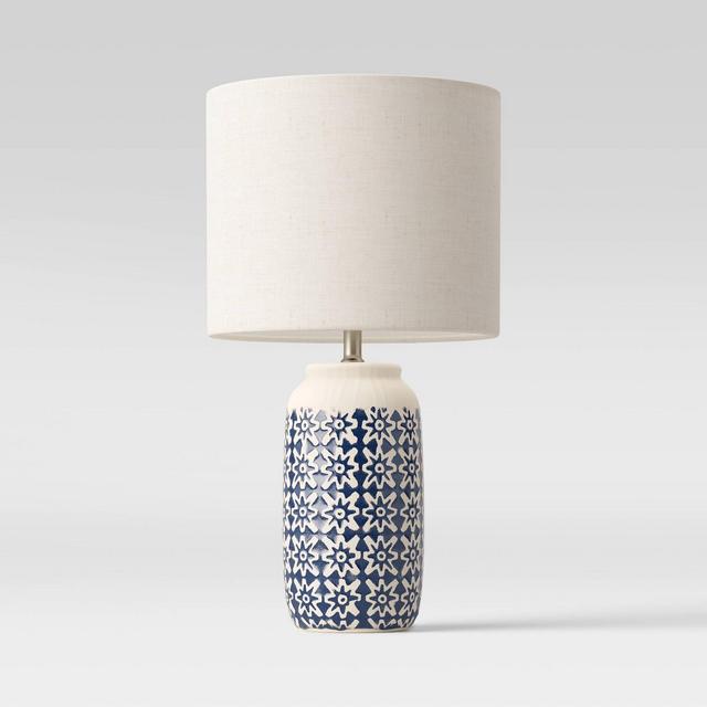 Large Assembled Ceramic Table Lamp (Includes LED Light Bulb)Blue/White - Threshold™
