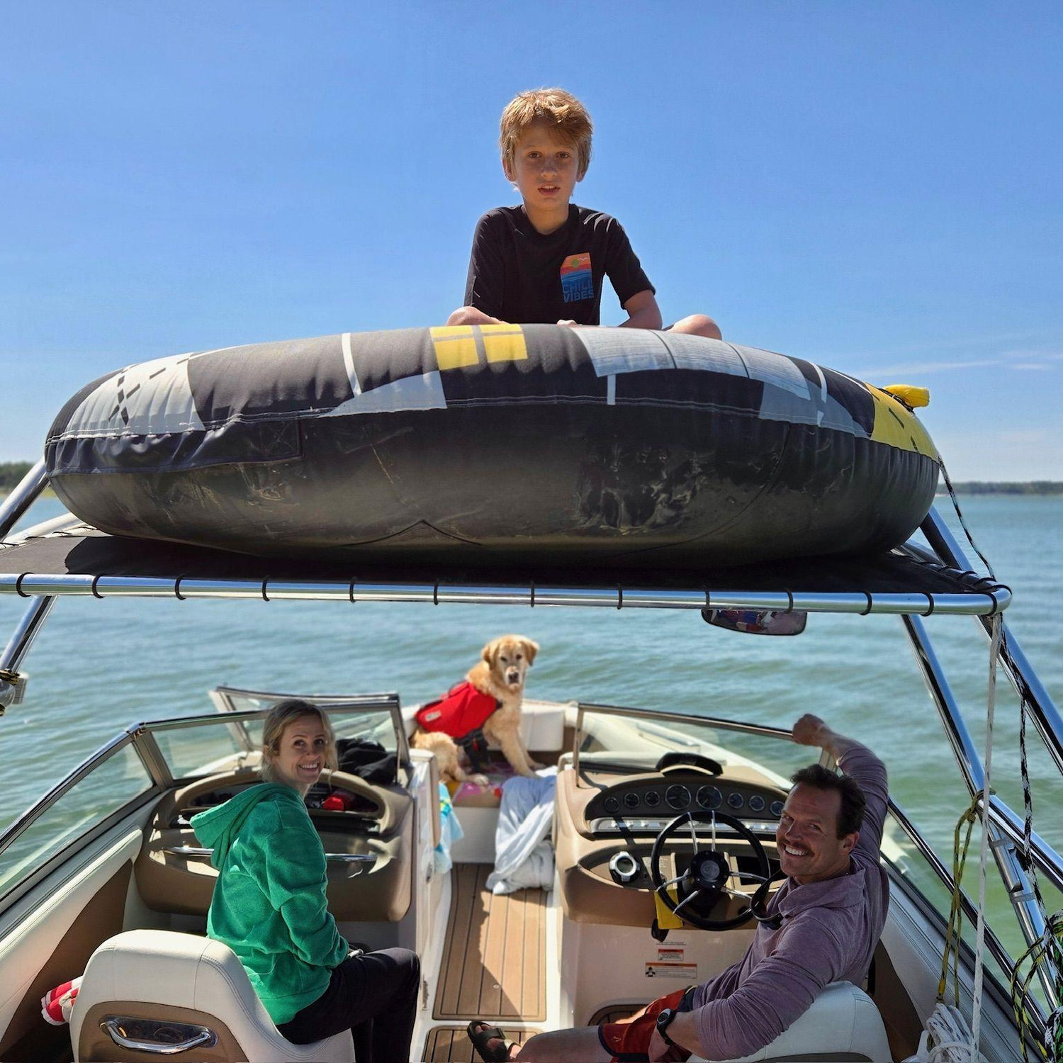 Barret's first time out on the lake in Belton