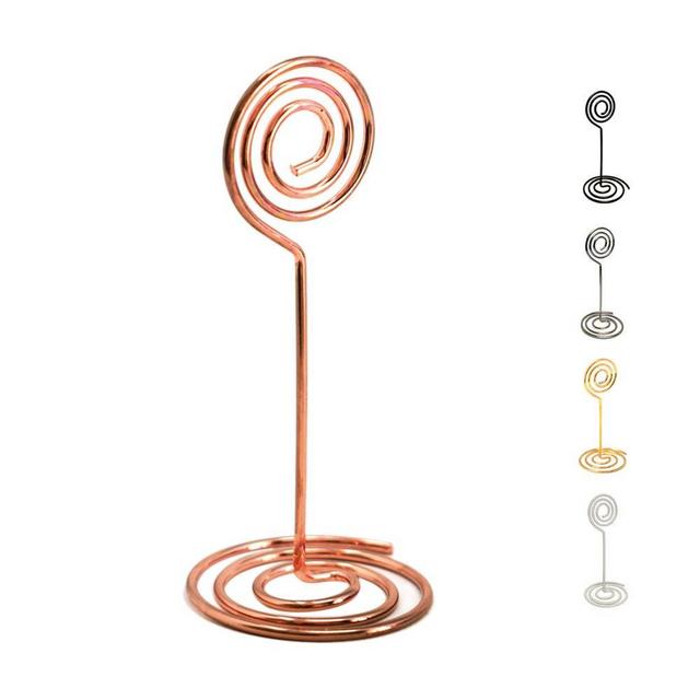 Gray Bunny Place Card Holder, 12 Pack, Rose Gold, Table Cardholder Tabletop Menu Holder Harp-Clip Number Holder Recipe Holder Reserved Card Holder, for Restaurants, Weddings, Banquets