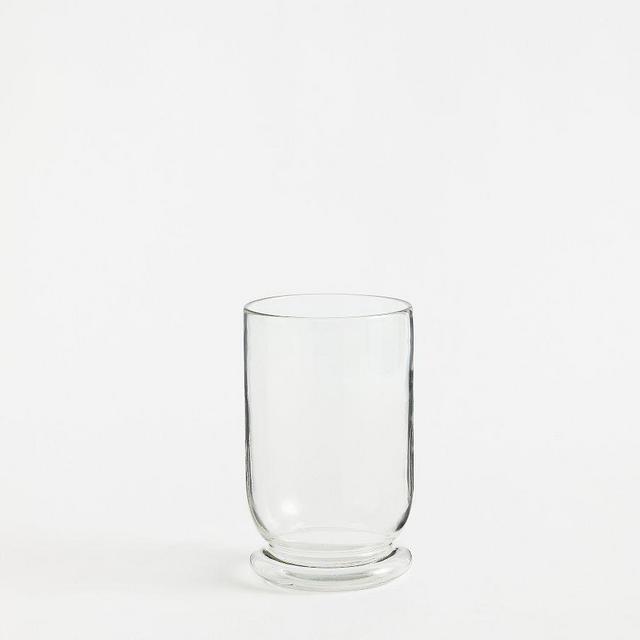 Footed Recycled Glass Hurricanes: Clear: Votive