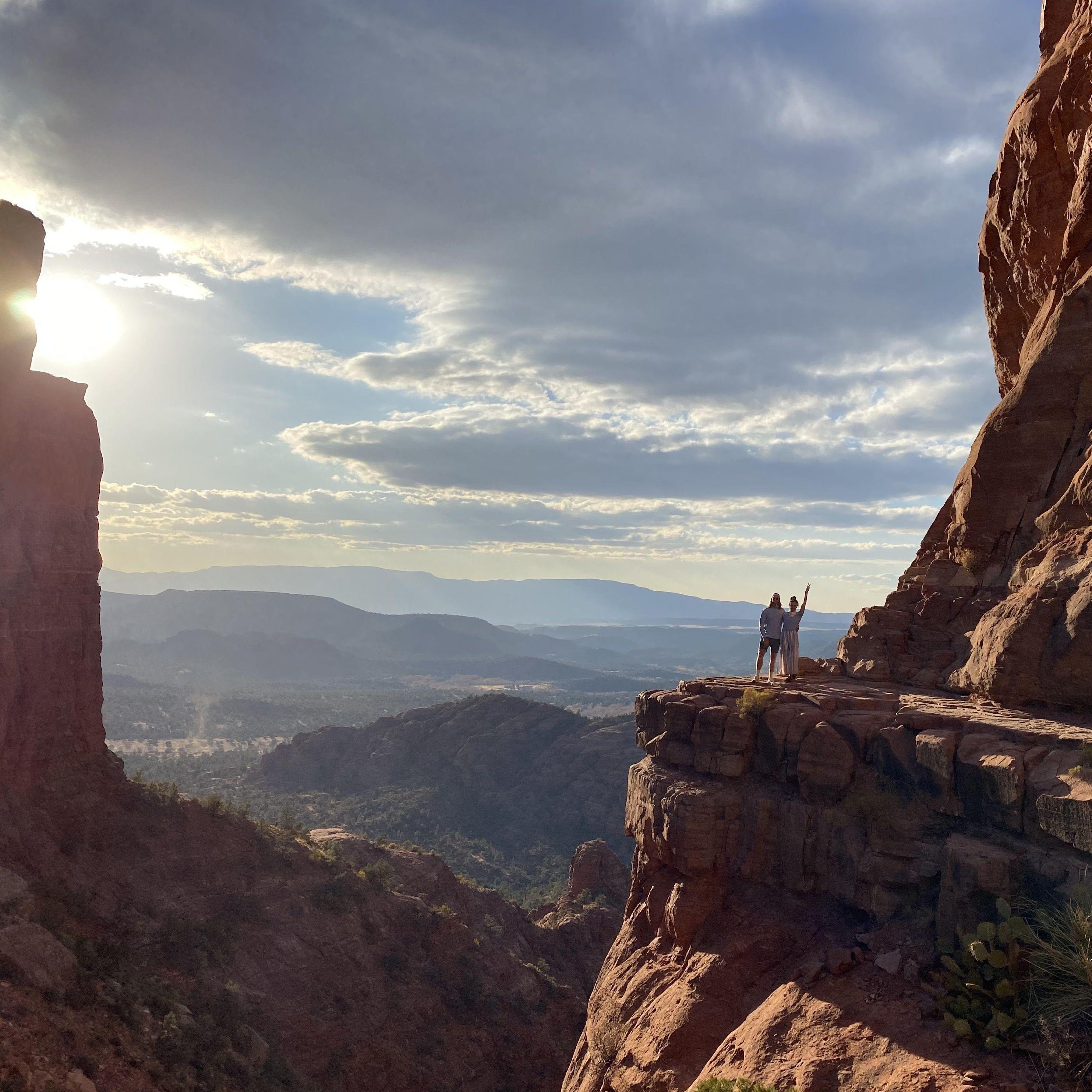 Sedona hiking, Britta prefers this in AZ and Jon would rather golf :)