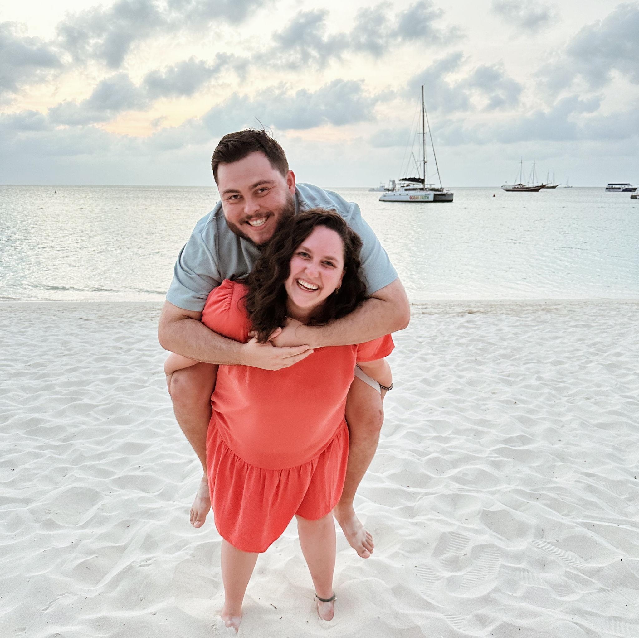 Sydney made the cut for her first Barnes family vacation - Aruba