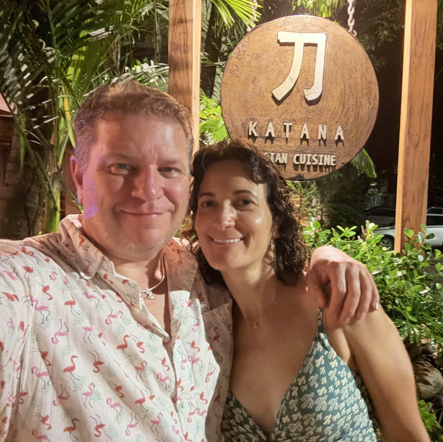 First night as fiancés. High on the best food in Santa Teresa, a little wet, love-drunk, and already sketching out the big day—starting with dessert, obviously. 🍰