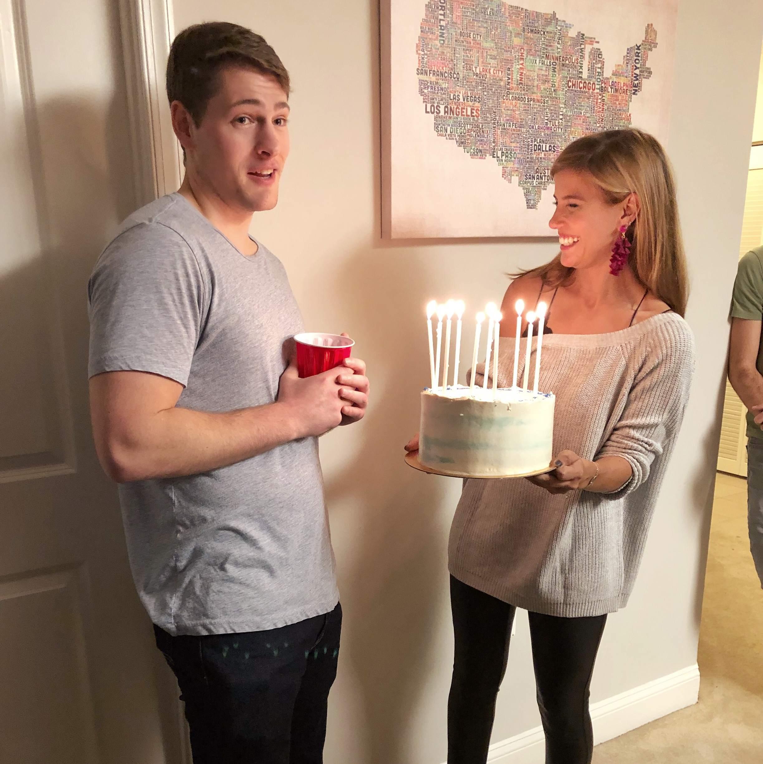 I tried to surprise Matt with a birthday cake