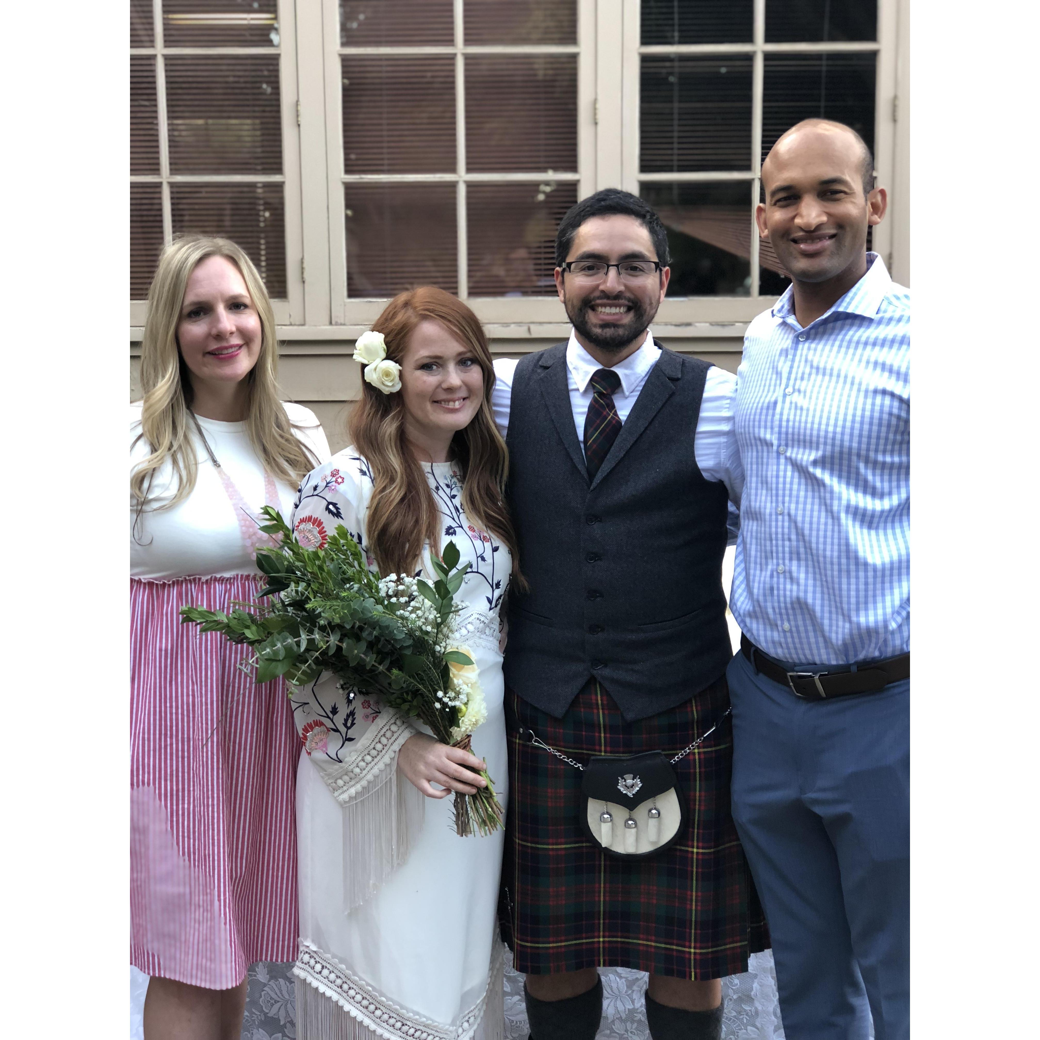Vlad and I at my friend Taryn's wedding (Oct 2018)
