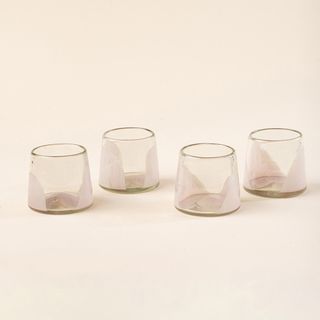 Colorband Glassware Rocks Glass, Set of 4
