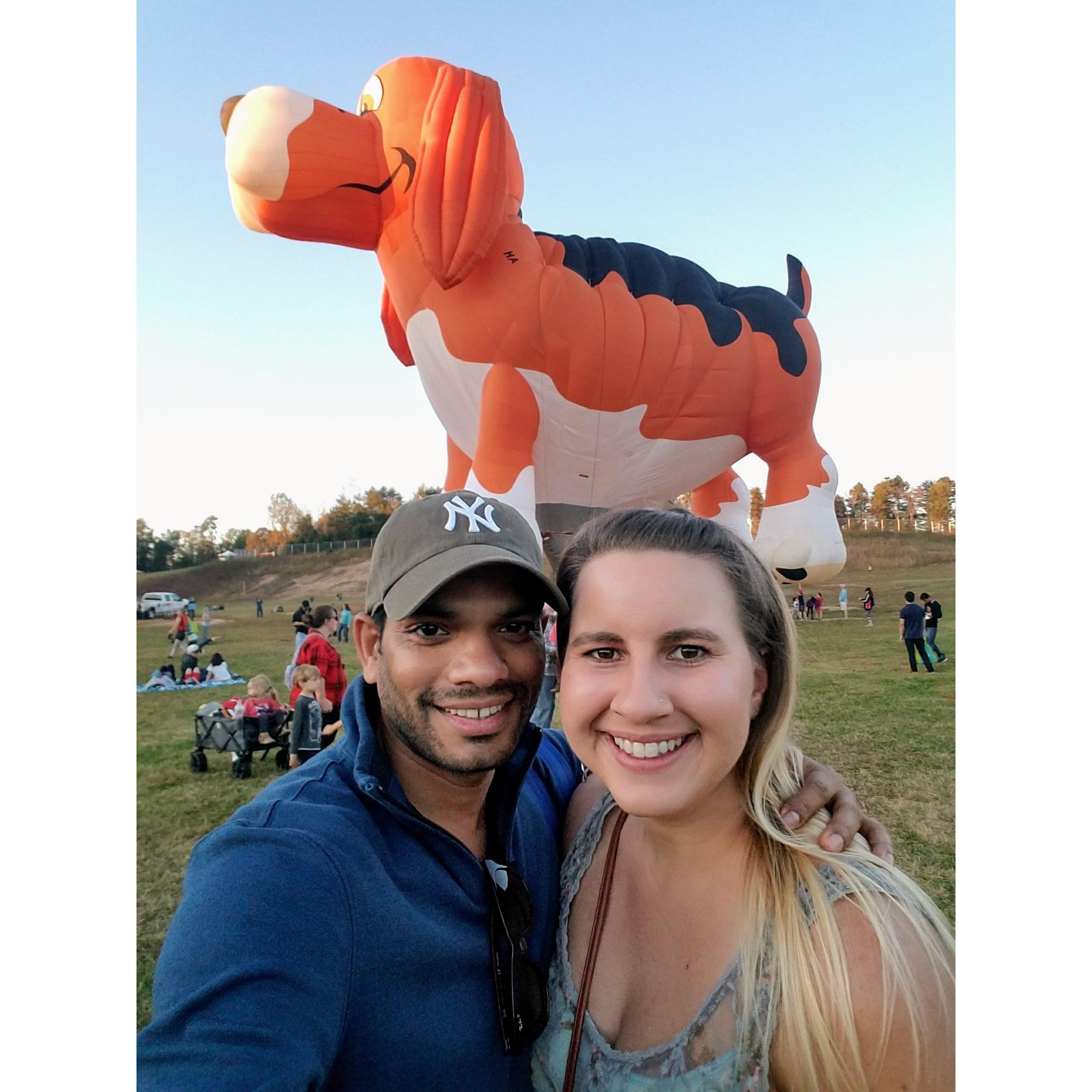 2nd Date: Hot Air Balloon- Statesville, NC October 2017