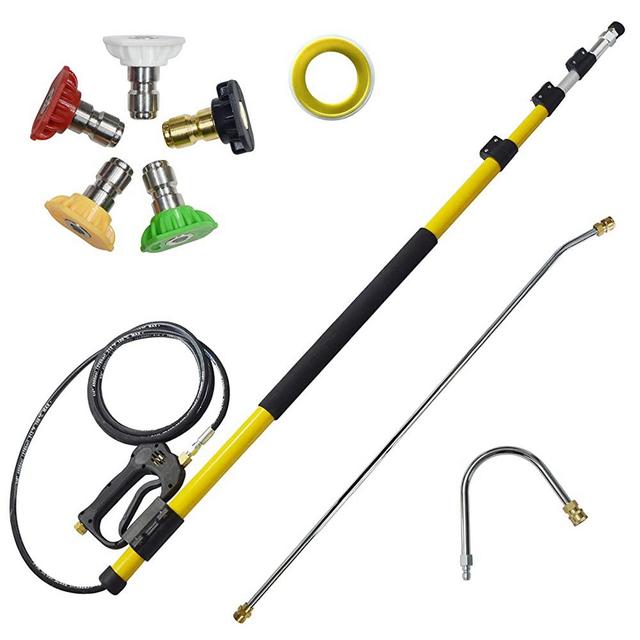 AgiiMan Telescoping Spray Wand for Pressure Washer - Power Washer Extension Wand, Gutter Cleaning Tools, Telescopic Lance 18FT, Window Cleaner Kit, Upgraded 4000 psi