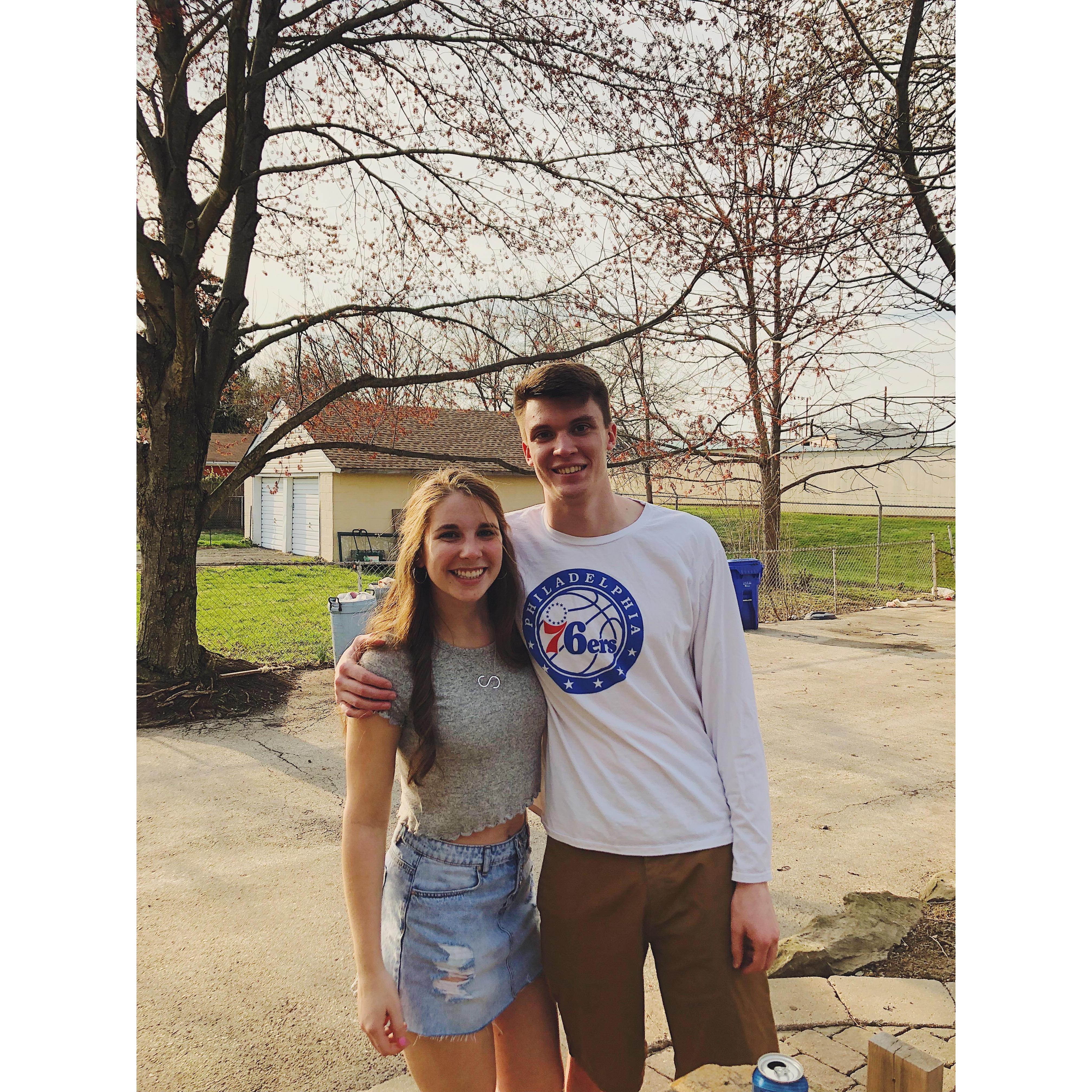 Celebrating Sydney's 20th Birthday at Evan's college house (East Ave)