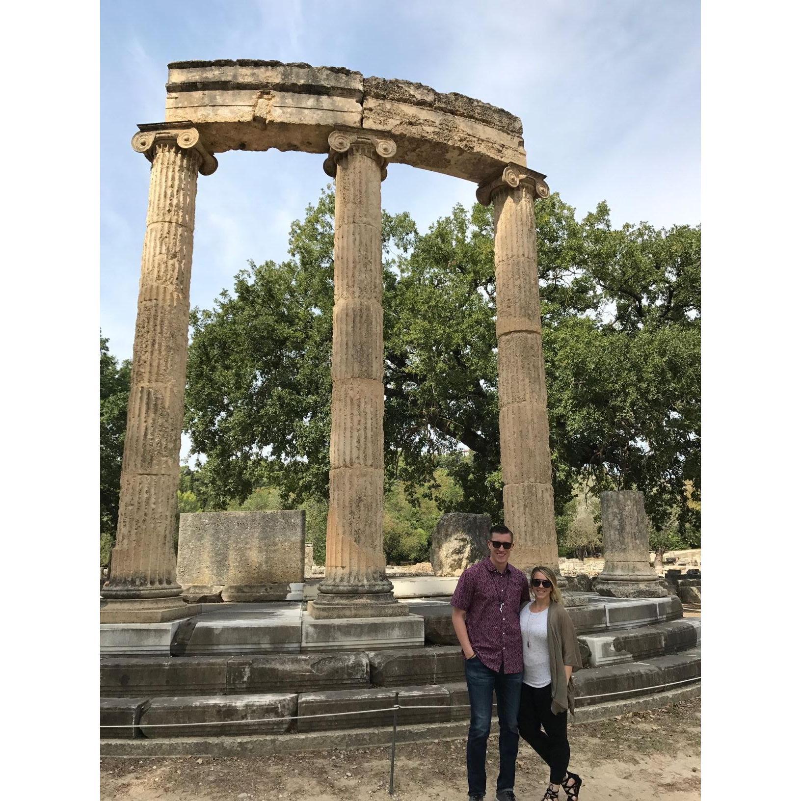 2017 - Visiting the site of the first Olympics with Zach's parents in Olympia, Greece