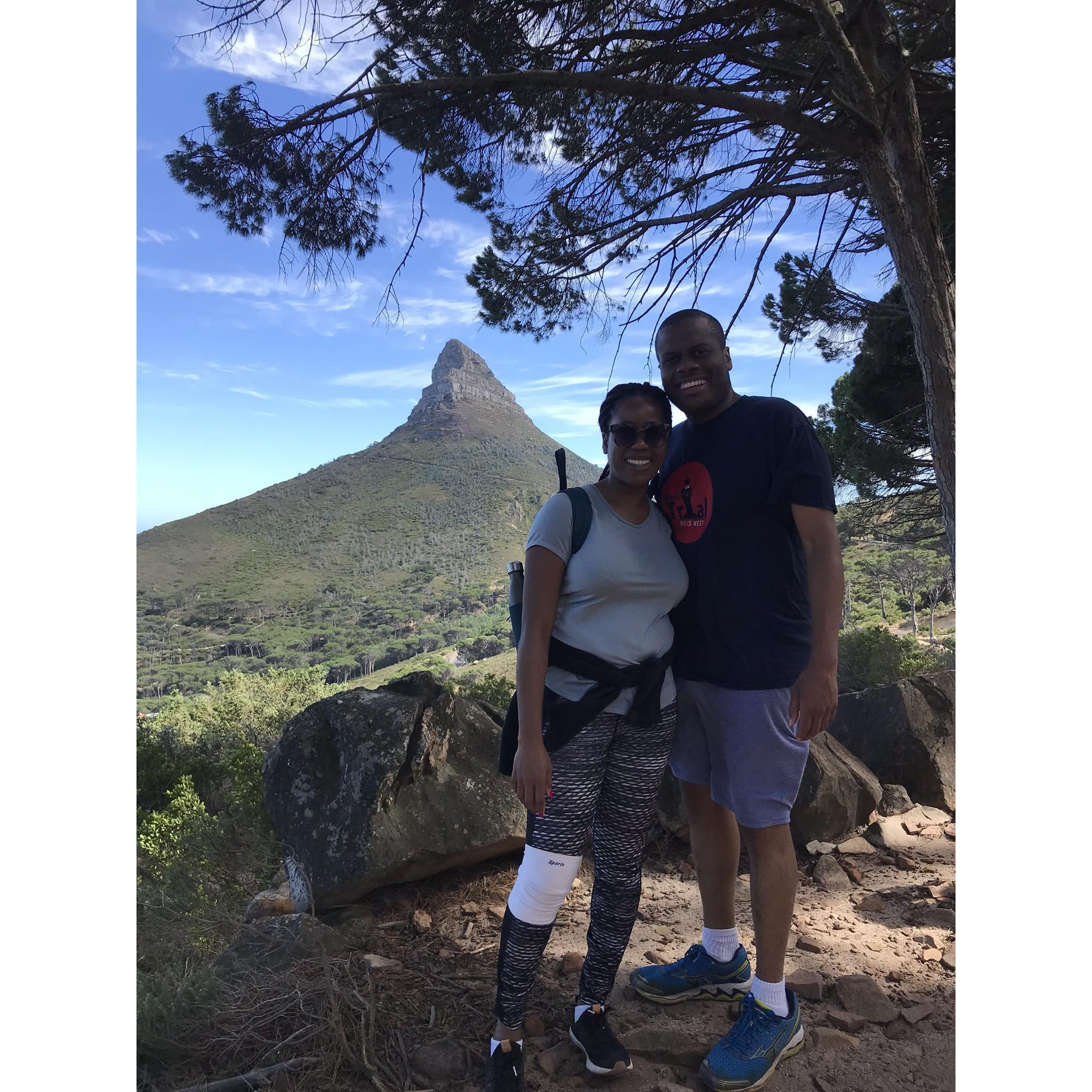 Hiking up Table Mountain in Cape Town, South Africa