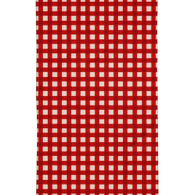 GEOMETRY Christmas BarTowel - Quick Dry Microfiber Cloth Dish Towel for Kitchen Drying - Premium Quick Dry Towel (Merry Red, 12"x24")
