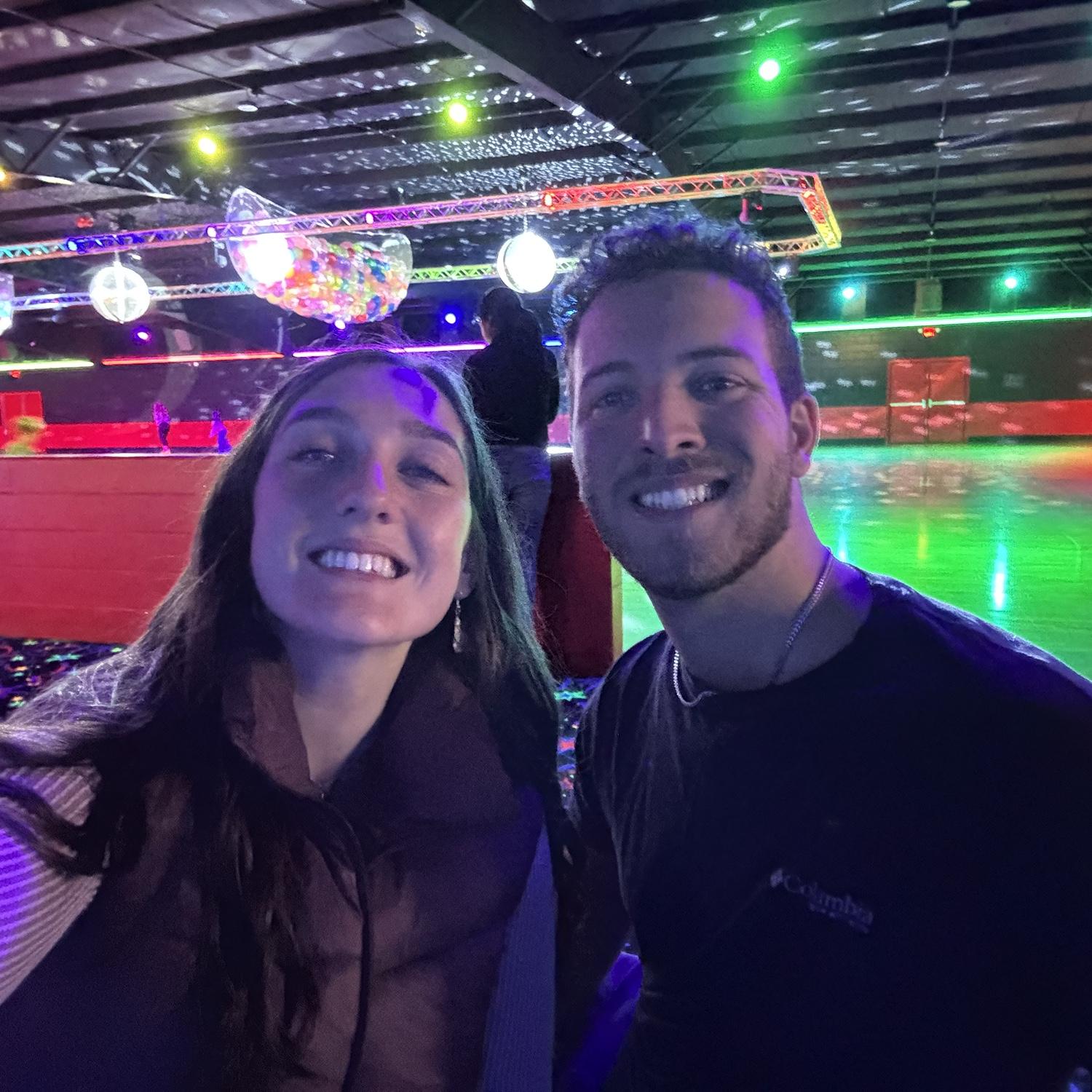 visiting the roller rink where Joe went skating growing up :)