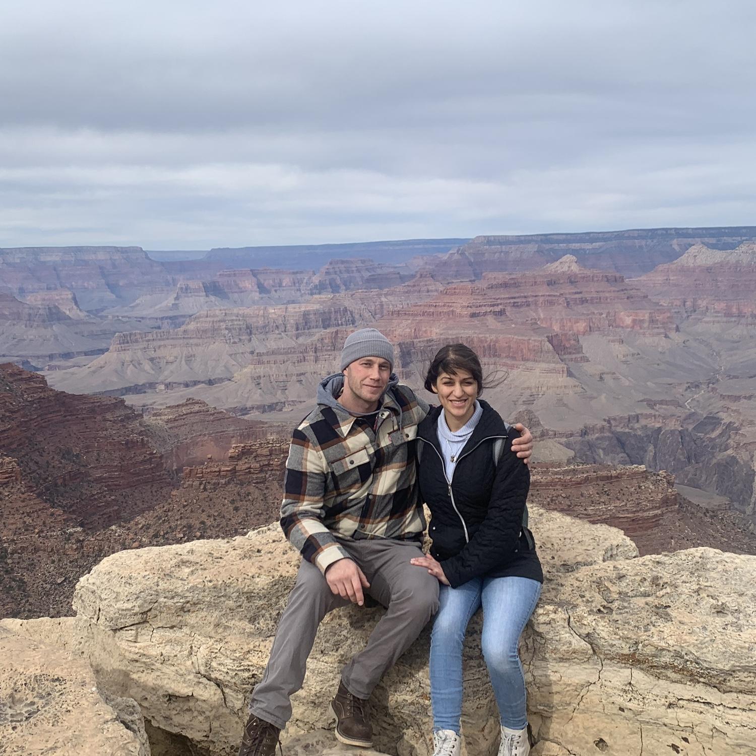 Thanksgiving 2023, first vacation together at the Grand Canyon.
