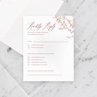 Sakura Photo | Dark Red | Zola Wedding Invitations