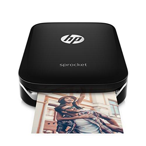HP Sprocket Portable Photo Printer, Print Social Media Photos on 2x3" Sticky-Backed Paper - Black (X7N08A)