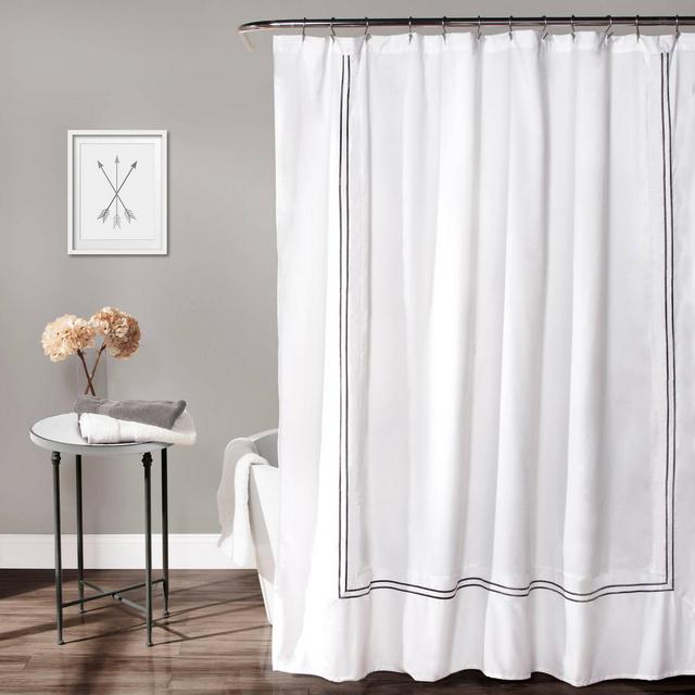 Shower Curtain Lush Décor Solid Gray