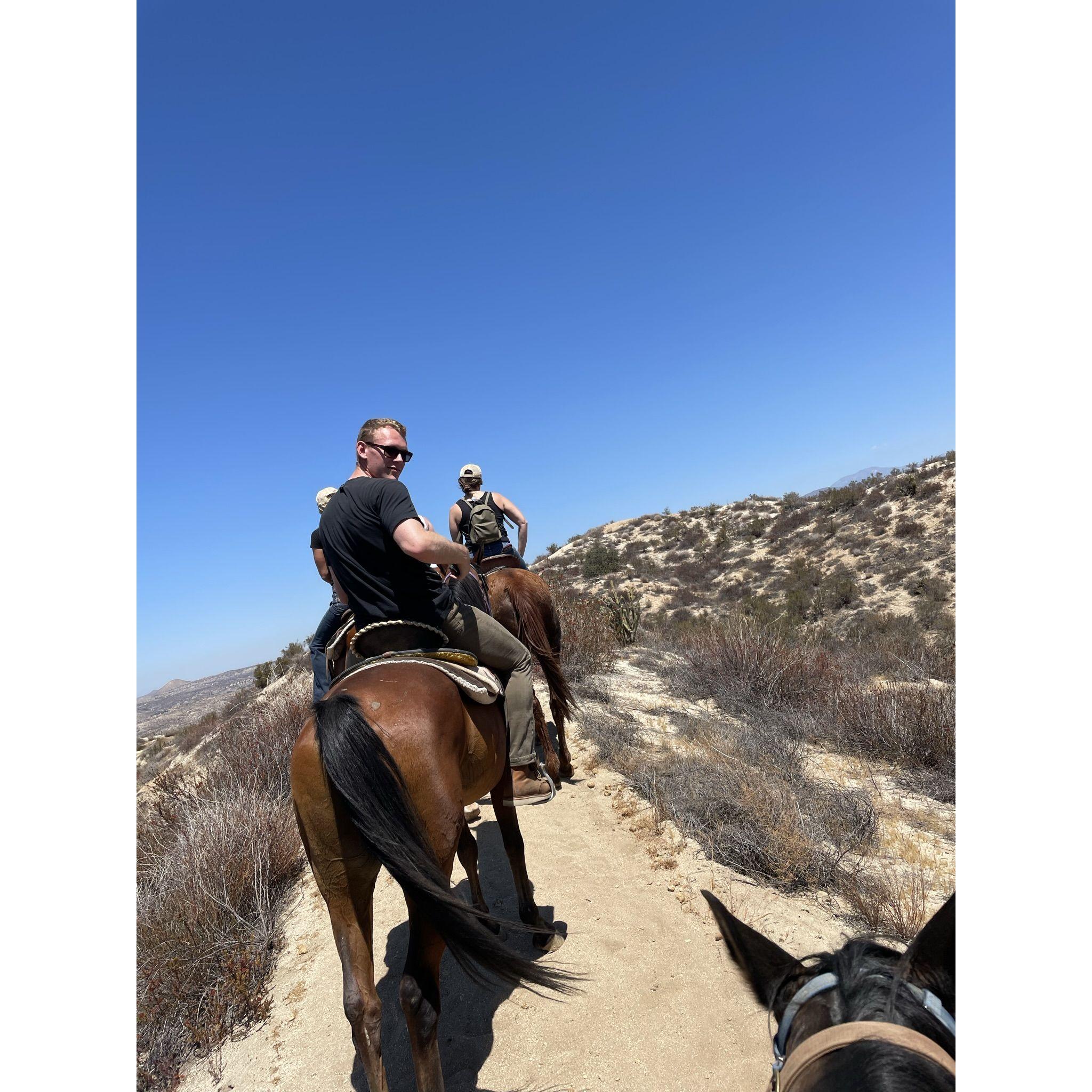 Our 7-year Anniversary horseback riding trip.