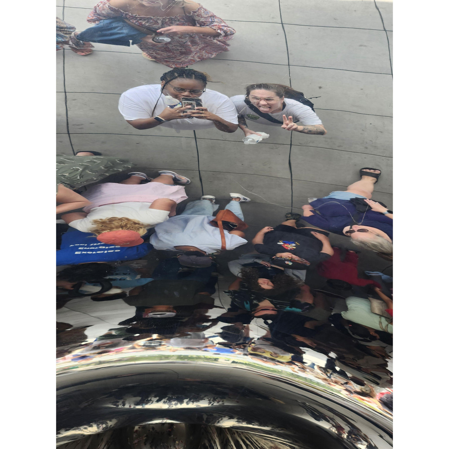 Nicole's first time at the Bean in Chicago!