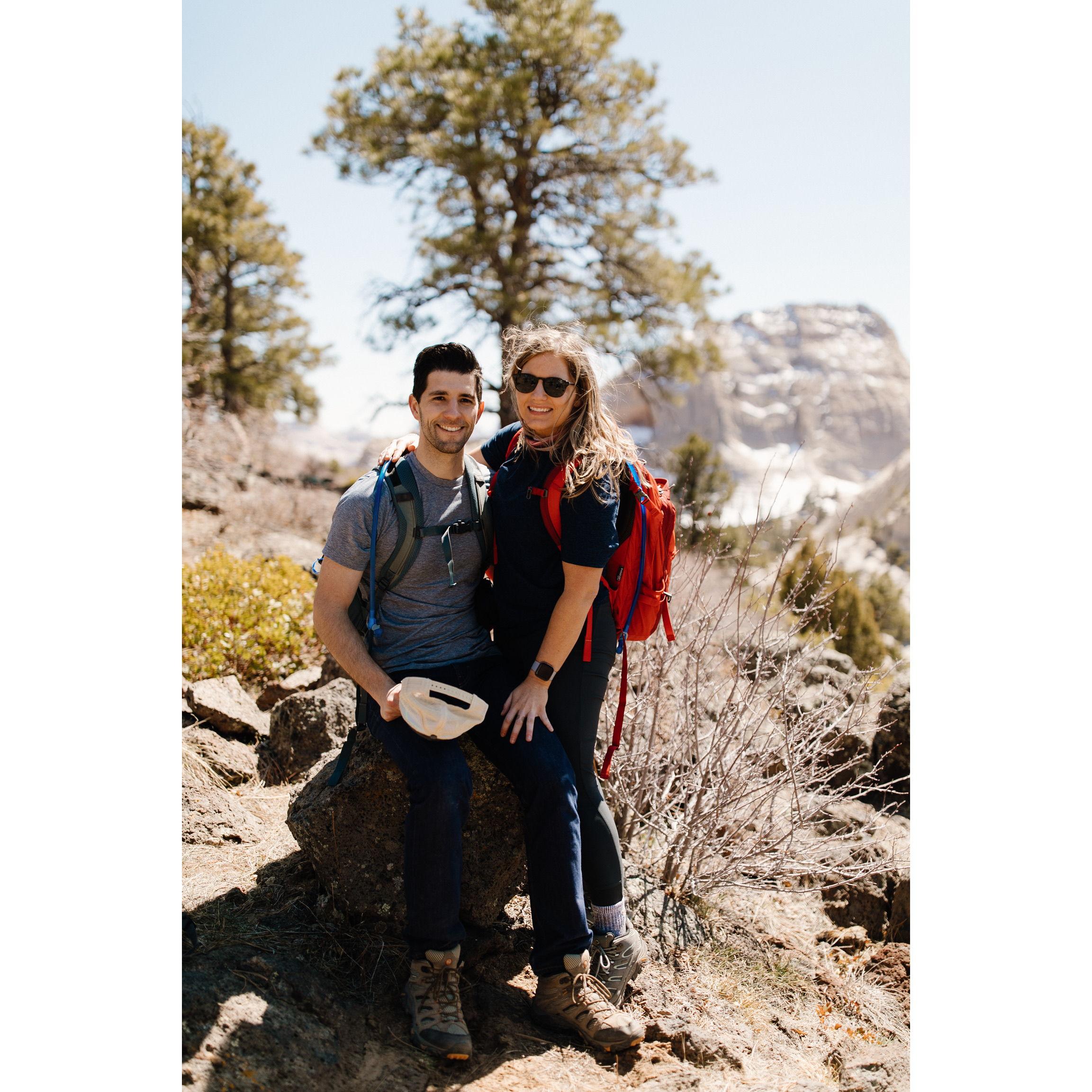 Hiking outside Zion National Park