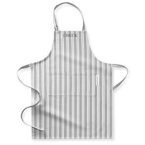 Williams Sonoma Personalized Stripe Adult Apron- Grey