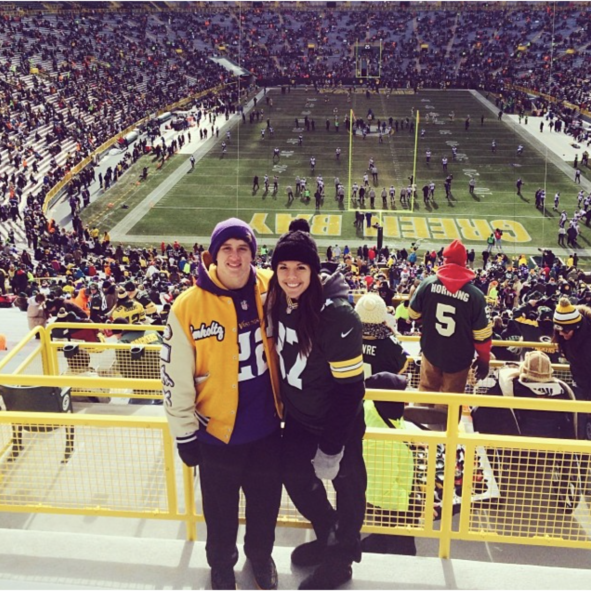 When Logan told me he loved me for the first time <3 He stole my heart this day! Good thing the packers and vikings ended in a tie!