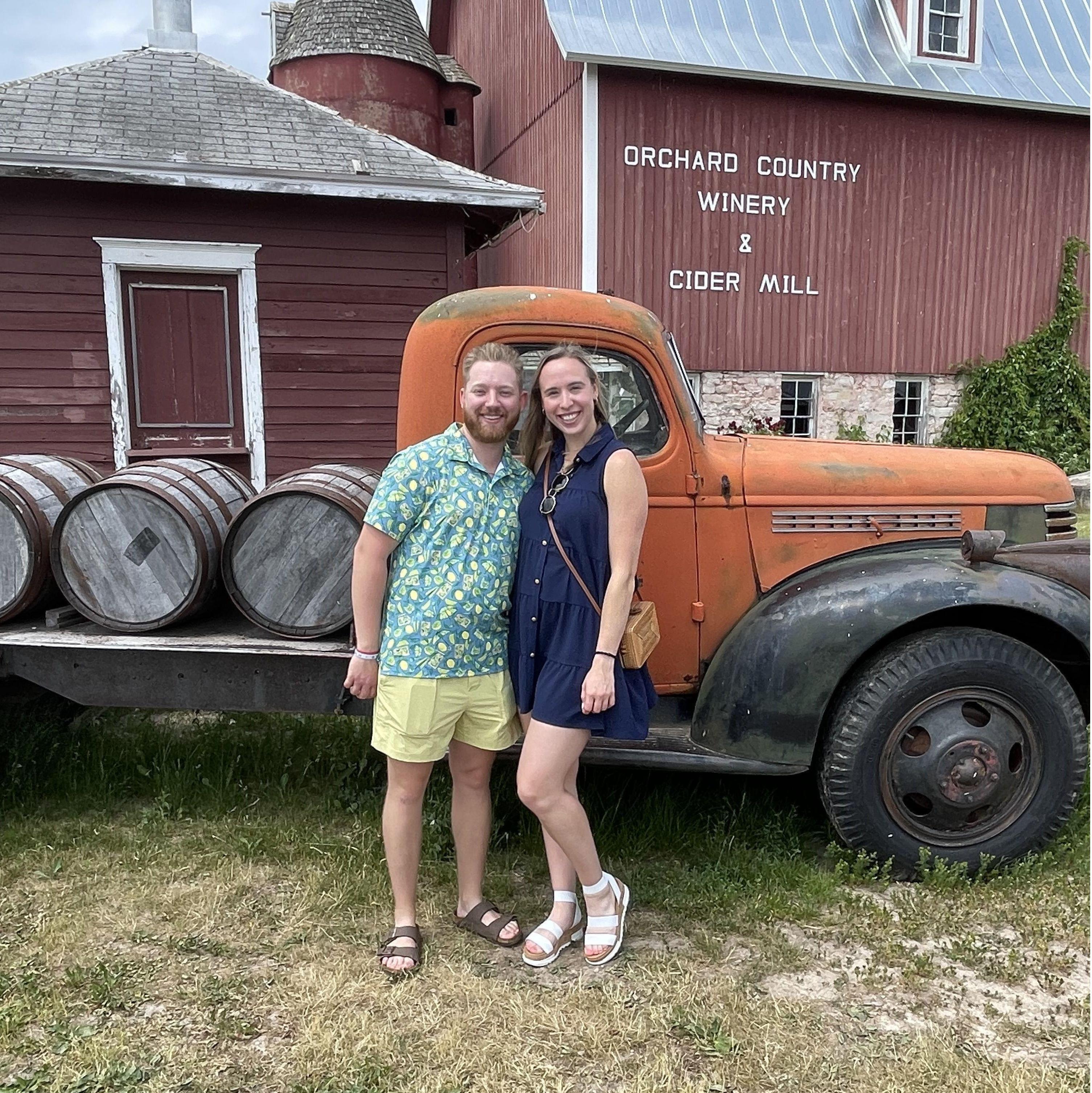 First Trip to Door County together, this is the same winery we would later get engaged at!
