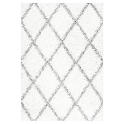 Shanna Shaggy White Rug - nuLOOM