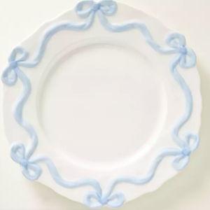 Benedita Bow Stoneware Dinner Plates, Set of 4
