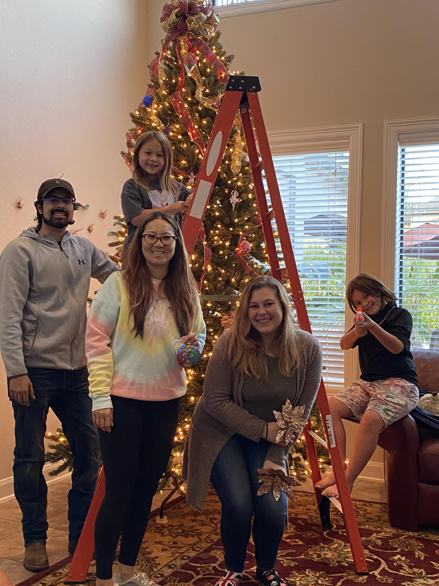 Christmas decorating at the Bauer’s