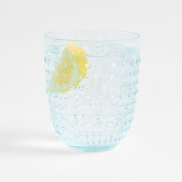 Dottie Aqua Acrylic Drink Glass