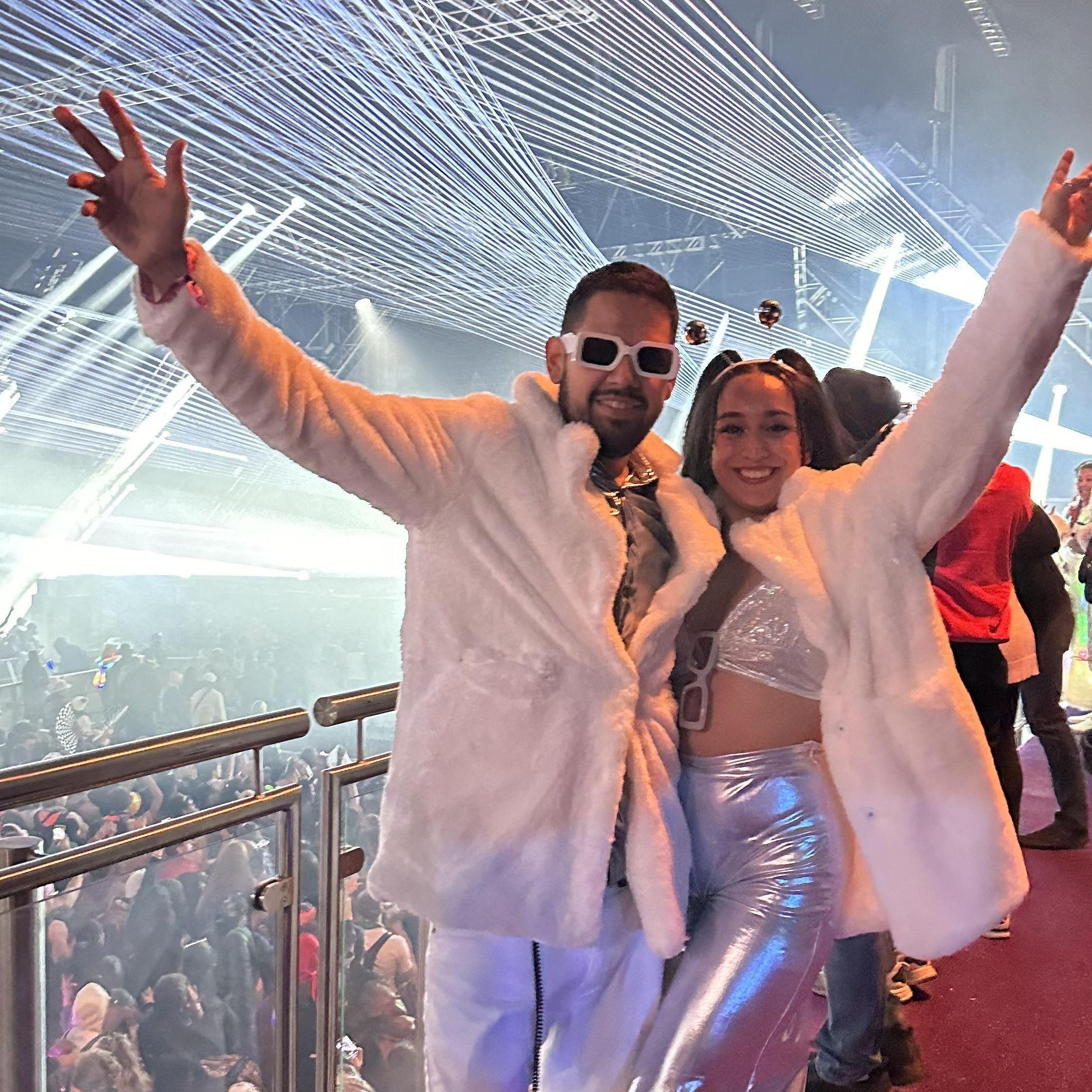 What: First new year's celebration! // When: From 2023 into 2024 // Where: Decadence Music Festival in Chandler, Arizona