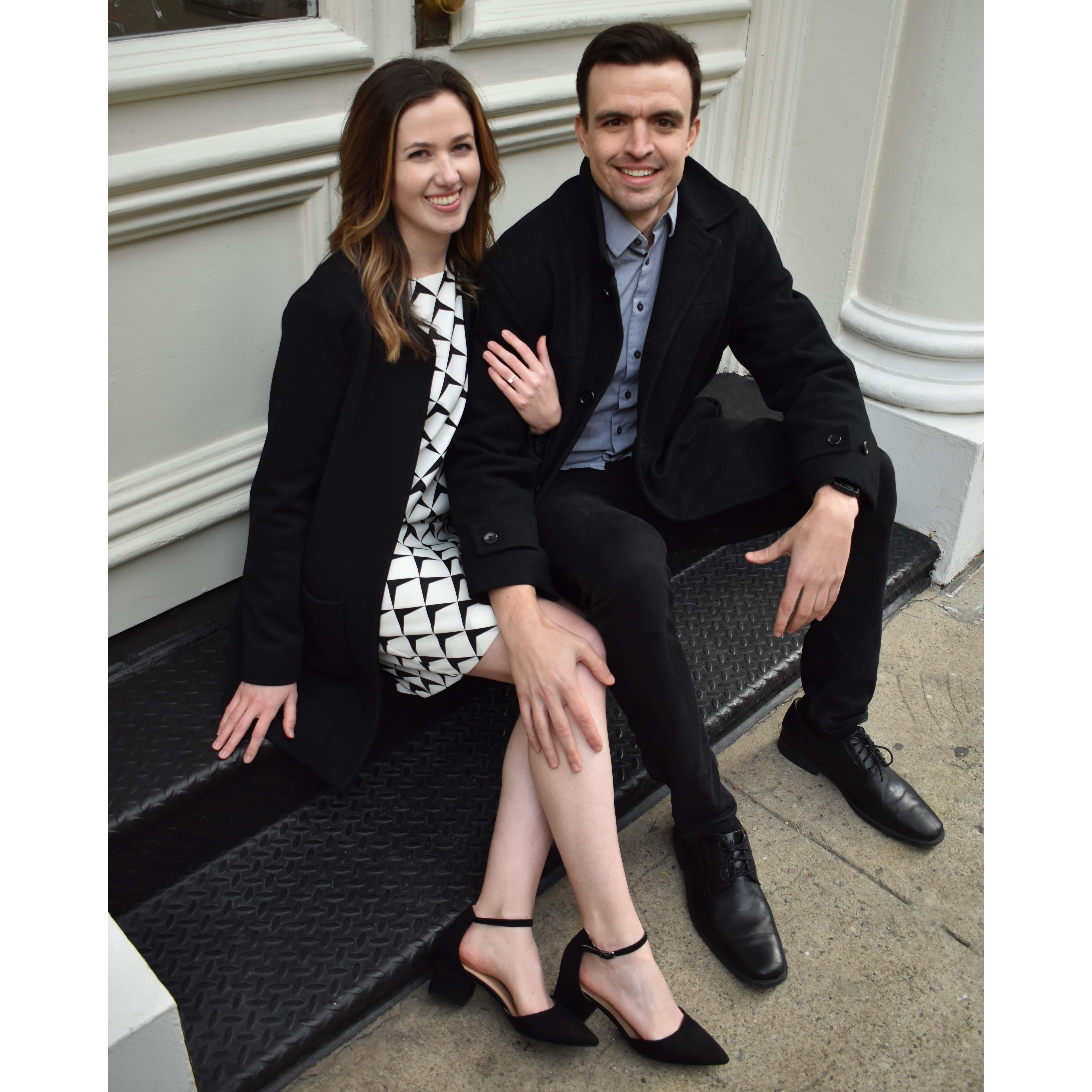 Engagement photo in SOHO, NYC.
