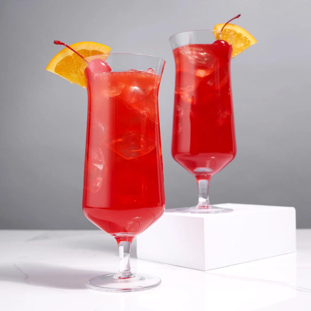 Raye Angled Crystal Hurricane Glasses Set of 2