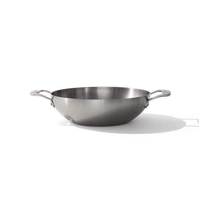 Made In Cookware - 10" Stainless Steel Kadai Pan - 5 Ply Stainless Clad - Professional Cookware- Crafted in Italy - Induction Compatible